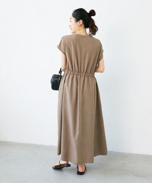 le.coeur blanc / ルクールブラン ロング・マキシ丈ワンピース | 《体型カバーが叶う◎》サップタンブラーウエストギャザーワンピース | 詳細5