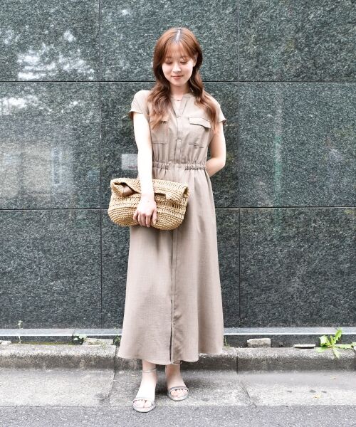 le.coeur blanc / ルクールブラン ロング・マキシ丈ワンピース | 《体型カバーが叶う◎》サップタンブラーウエストギャザーワンピース | 詳細8