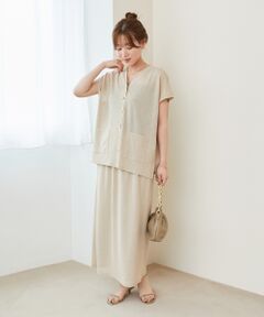 le.coeur blanc / ルクールブラン ロング・マキシ丈ワンピース | リネンタッチミラノリブセットアップ