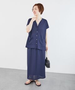 le.coeur blanc / ルクールブラン ロング・マキシ丈ワンピース | リネンタッチミラノリブセットアップ