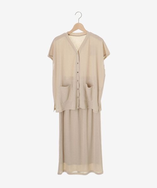 le.coeur blanc / ルクールブラン ロング・マキシ丈ワンピース | リネンタッチミラノリブセットアップ | 詳細1