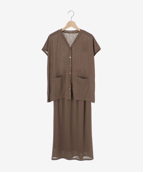 le.coeur blanc / ルクールブラン ロング・マキシ丈ワンピース | リネンタッチミラノリブセットアップ | 詳細12