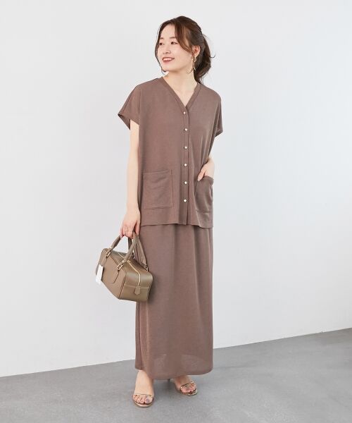 le.coeur blanc / ルクールブラン ロング・マキシ丈ワンピース | リネンタッチミラノリブセットアップ | 詳細13