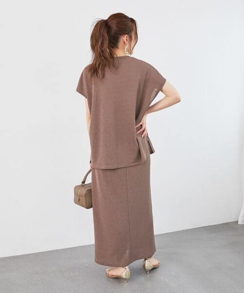 le.coeur blanc / ルクールブラン ロング・マキシ丈ワンピース | リネンタッチミラノリブセットアップ | 詳細16