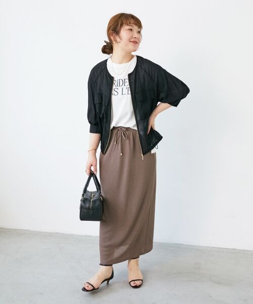 le.coeur blanc / ルクールブラン ロング・マキシ丈ワンピース | リネンタッチミラノリブセットアップ | 詳細18