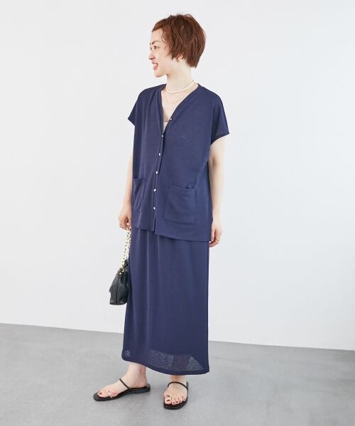 le.coeur blanc / ルクールブラン ロング・マキシ丈ワンピース | リネンタッチミラノリブセットアップ | 詳細22