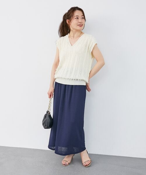 le.coeur blanc / ルクールブラン ロング・マキシ丈ワンピース | リネンタッチミラノリブセットアップ | 詳細28