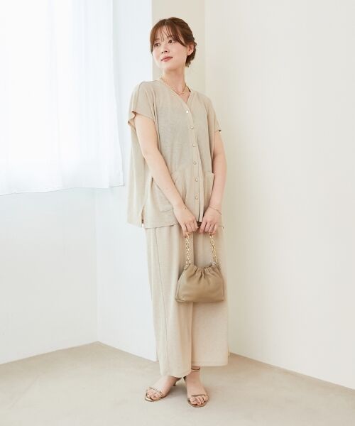 le.coeur blanc / ルクールブラン ロング・マキシ丈ワンピース | リネンタッチミラノリブセットアップ | 詳細3