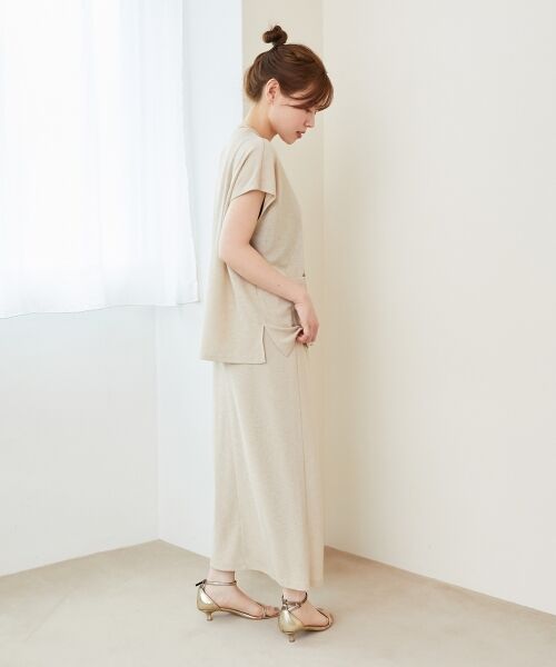 le.coeur blanc / ルクールブラン ロング・マキシ丈ワンピース | リネンタッチミラノリブセットアップ | 詳細7