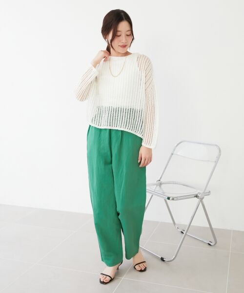 le.coeur blanc / ルクールブラン ニット・セーター | ハシゴ調透かし柄ホールガーメントニット | 詳細10