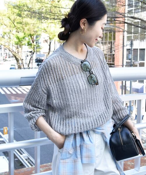 le.coeur blanc / ルクールブラン ニット・セーター | ハシゴ調透かし柄ホールガーメントニット | 詳細15