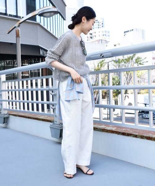 le.coeur blanc / ルクールブラン ニット・セーター | ハシゴ調透かし柄ホールガーメントニット | 詳細20