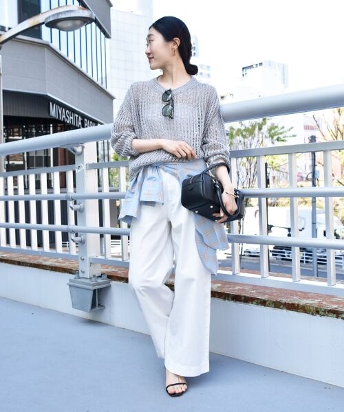 le.coeur blanc / ルクールブラン ニット・セーター | ハシゴ調透かし柄ホールガーメントニット | 詳細22