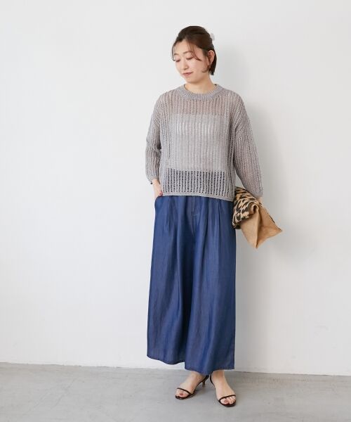 le.coeur blanc / ルクールブラン ニット・セーター | ハシゴ調透かし柄ホールガーメントニット | 詳細24