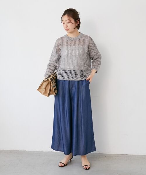 le.coeur blanc / ルクールブラン ニット・セーター | ハシゴ調透かし柄ホールガーメントニット | 詳細25