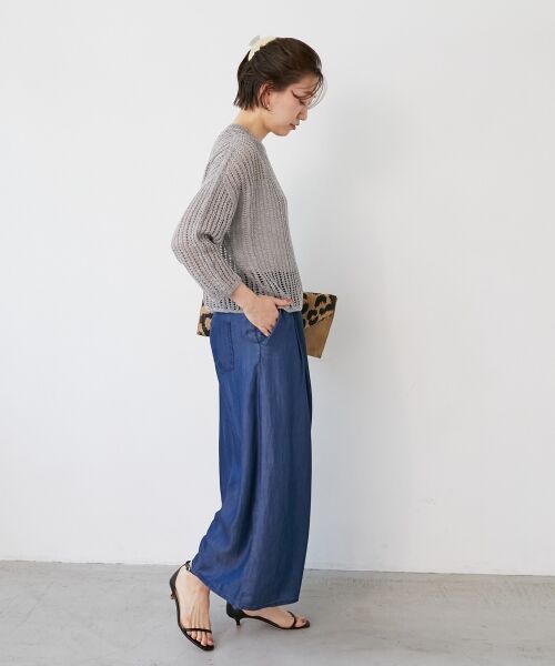 le.coeur blanc / ルクールブラン ニット・セーター | ハシゴ調透かし柄ホールガーメントニット | 詳細26