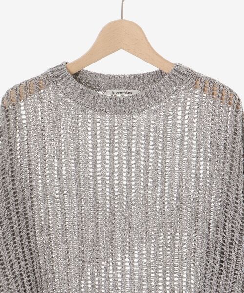 le.coeur blanc / ルクールブラン ニット・セーター | ハシゴ調透かし柄ホールガーメントニット | 詳細29