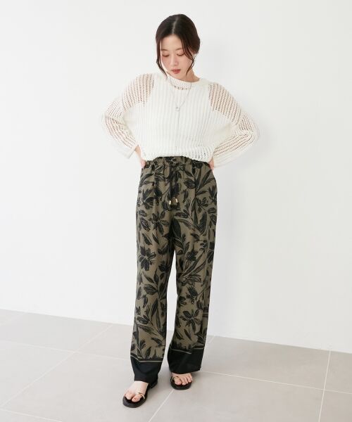 le.coeur blanc / ルクールブラン ニット・セーター | ハシゴ調透かし柄ホールガーメントニット | 詳細5