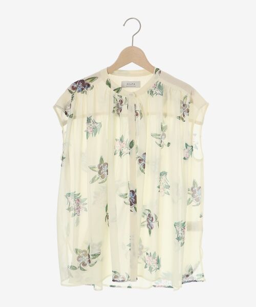 le.coeur blanc / ルクールブラン シャツ・ブラウス | 《WEB/一部店舗限定》KAZUMIDOIボタニカルノースリギャザーブラウス | 詳細15