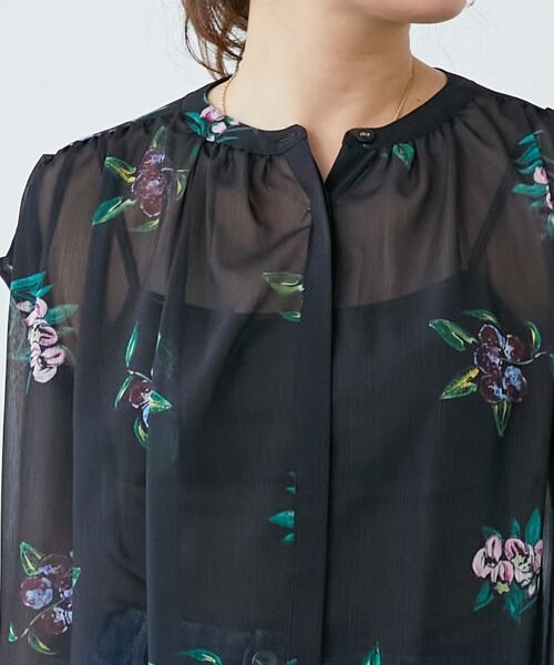 le.coeur blanc / ルクールブラン シャツ・ブラウス | 《WEB/一部店舗限定》KAZUMIDOIボタニカルノースリギャザーブラウス | 詳細8