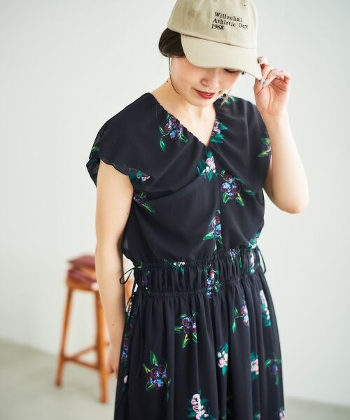 le.coeur blanc / ルクールブラン ロング・マキシ丈ワンピース | 《WEB/一部店舗限定アイテム》KAZUMIDOIボタニカルギャザーワンピース | 詳細10