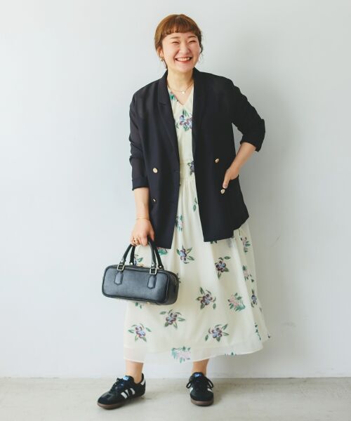 le.coeur blanc / ルクールブラン ロング・マキシ丈ワンピース | 《WEB/一部店舗限定アイテム》KAZUMIDOIボタニカルギャザーワンピース | 詳細22