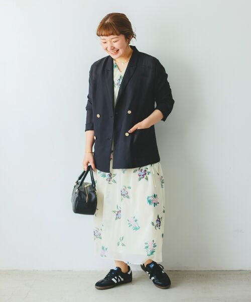 le.coeur blanc / ルクールブラン ロング・マキシ丈ワンピース | 《WEB/一部店舗限定アイテム》KAZUMIDOIボタニカルギャザーワンピース | 詳細23