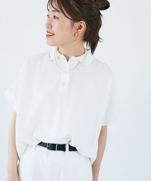 le.coeur blanc / ルクールブラン ポロシャツ | 《WEB限定アイテム》刺繍入りポロシャツ | 詳細4