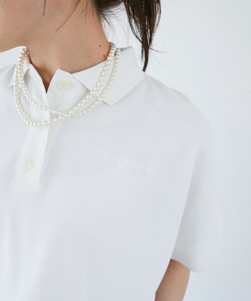 le.coeur blanc / ルクールブラン ポロシャツ | 《WEB限定アイテム》刺繍入りポロシャツ | 詳細6