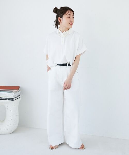 le.coeur blanc / ルクールブラン ポロシャツ | 《WEB限定アイテム》刺繍入りポロシャツ | 詳細8