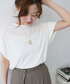 le.coeur blanc / ルクールブラン カットソー | 《WEB限定アイテム》ランダムリブショルダータックプルオーバー