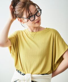 le.coeur blanc / ルクールブラン カットソー | 《WEB限定アイテム》ランダムリブショルダータックプルオーバー