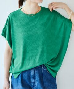 le.coeur blanc / ルクールブラン カットソー | 《WEB限定アイテム》ランダムリブショルダータックプルオーバー