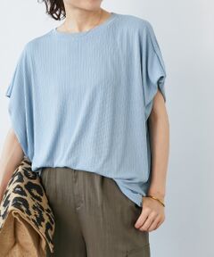 le.coeur blanc / ルクールブラン カットソー | 《WEB限定アイテム》ランダムリブショルダータックプルオーバー