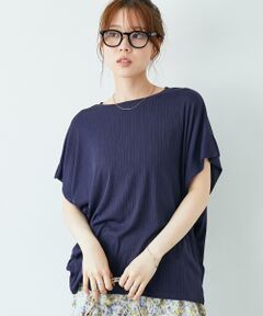 le.coeur blanc / ルクールブラン カットソー | 《WEB限定アイテム》ランダムリブショルダータックプルオーバー