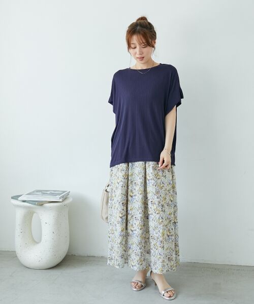 le.coeur blanc / ルクールブラン カットソー | 《WEB限定アイテム》ランダムリブショルダータックプルオーバー | 詳細18