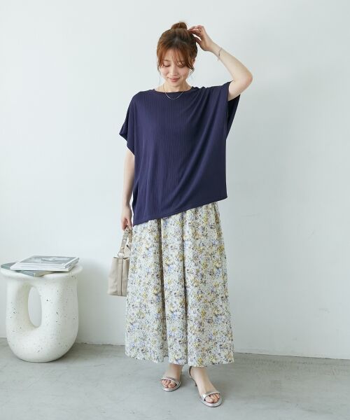 le.coeur blanc / ルクールブラン カットソー | 《WEB限定アイテム》ランダムリブショルダータックプルオーバー | 詳細19