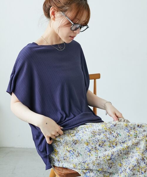 le.coeur blanc / ルクールブラン カットソー | 《WEB限定アイテム》ランダムリブショルダータックプルオーバー | 詳細23