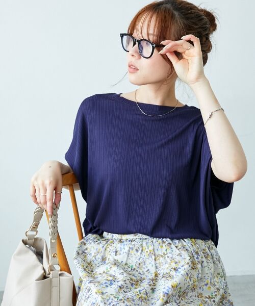 le.coeur blanc / ルクールブラン カットソー | 《WEB限定アイテム》ランダムリブショルダータックプルオーバー | 詳細24