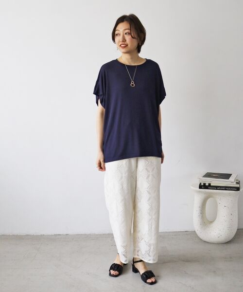 le.coeur blanc / ルクールブラン カットソー | 《WEB限定アイテム》ランダムリブショルダータックプルオーバー | 詳細27