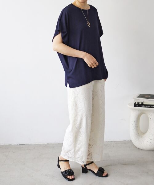 le.coeur blanc / ルクールブラン カットソー | 《WEB限定アイテム》ランダムリブショルダータックプルオーバー | 詳細28