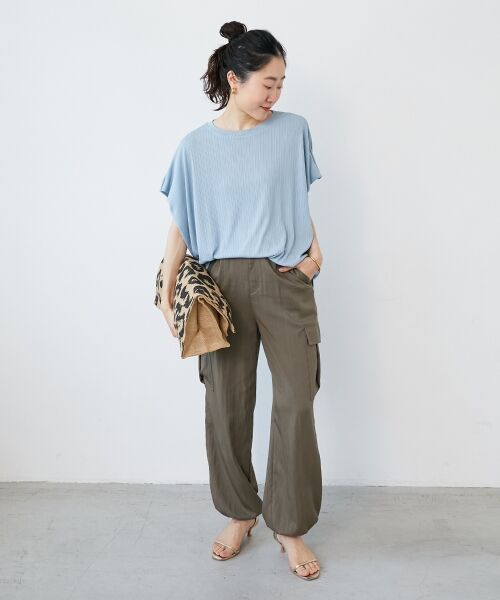 le.coeur blanc / ルクールブラン カットソー | 《WEB限定アイテム》ランダムリブショルダータックプルオーバー | 詳細9