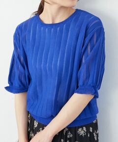 le.coeur blanc / ルクールブラン ニット・セーター | 《WEB限定アイテム》シアーストライプニット