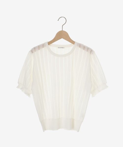le.coeur blanc / ルクールブラン ニット・セーター | 《WEB限定アイテム》シアーストライプニット | 詳細1