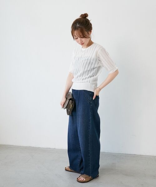 le.coeur blanc / ルクールブラン ニット・セーター | 《WEB限定アイテム》シアーストライプニット | 詳細15