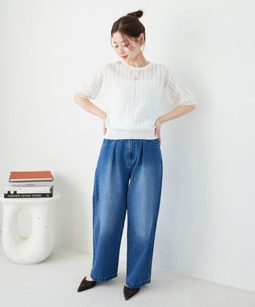 le.coeur blanc / ルクールブラン ニット・セーター | 《WEB限定アイテム》シアーストライプニット | 詳細16