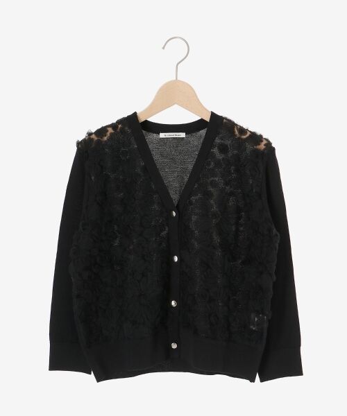 le.coeur blanc / ルクールブラン カーディガン・ボレロ | 《WEB限定アイテム》チュール刺繍Vネックカーディガン | 詳細16