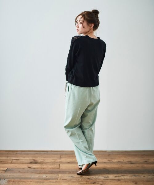 le.coeur blanc / ルクールブラン カーディガン・ボレロ | 《WEB限定アイテム》チュール刺繍Vネックカーディガン | 詳細27