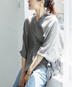 le.coeur blanc / ルクールブラン シャツ・ブラウス | 《WEB限定アイテム》バンドカラーガーゼブラウス