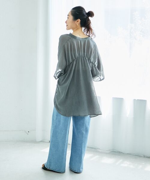 le.coeur blanc / ルクールブラン シャツ・ブラウス | 《WEB限定アイテム》バンドカラーガーゼブラウス | 詳細19